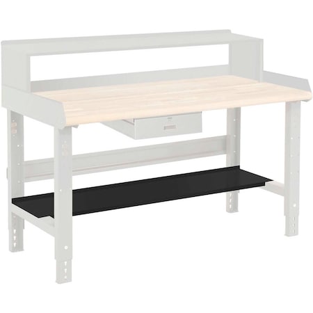 Global Industrial Steel Lower Shelf, 60W x 14D, Black 254728BK